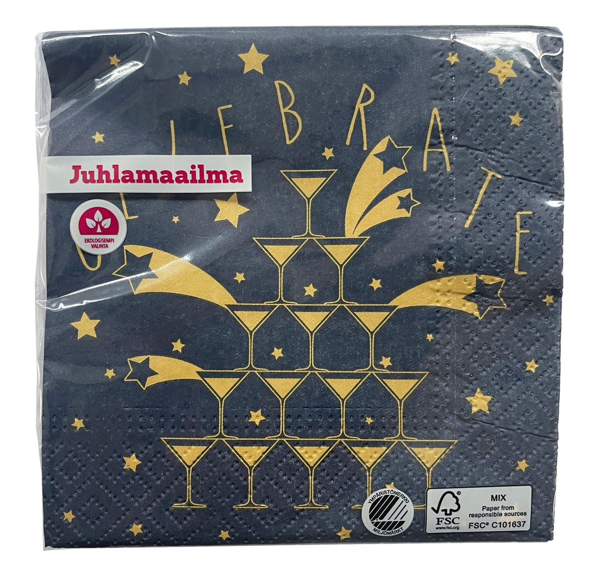 Shampanja pieni lautasliina sininen 25 x 25 cm 20 kpl/pkt