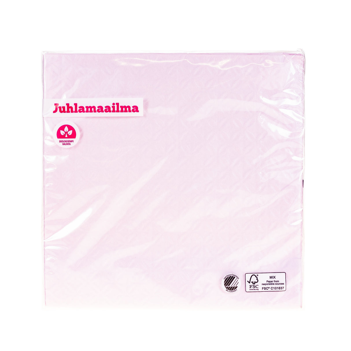 Suuri lautasliina kohokuvio 33 x 33 cm v.punainen 20 kpl/pkt