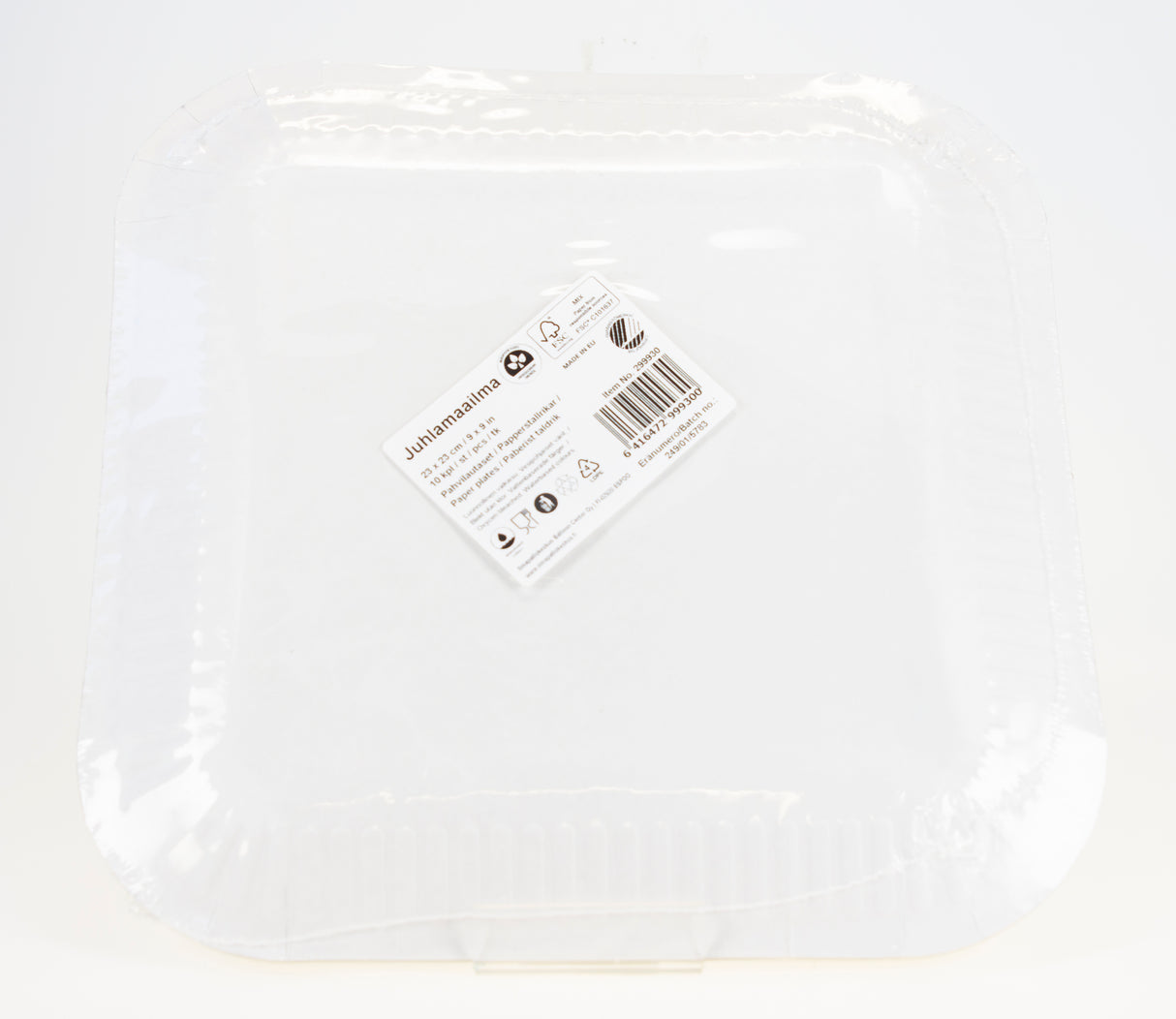 Pahvilautanen neliö 23 cm lime 10 kpl/pkt