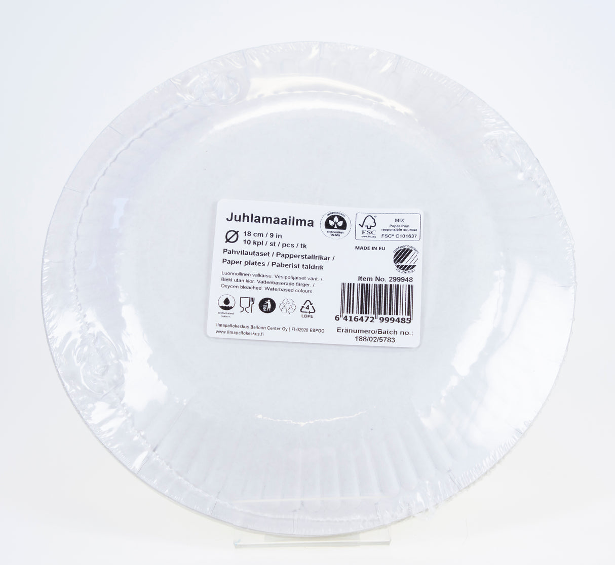 Pahvilautanen 18 cm lime 10 kpl/pkt