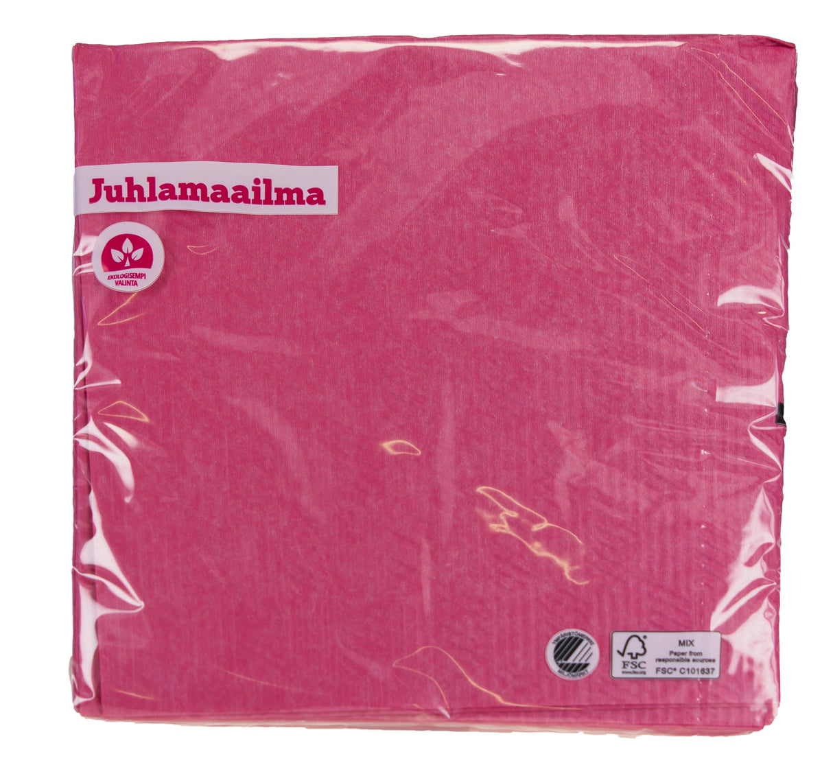 Lautasliina 25 cm fuksianpunainen kohokuvioitu 20 kpl/pkt