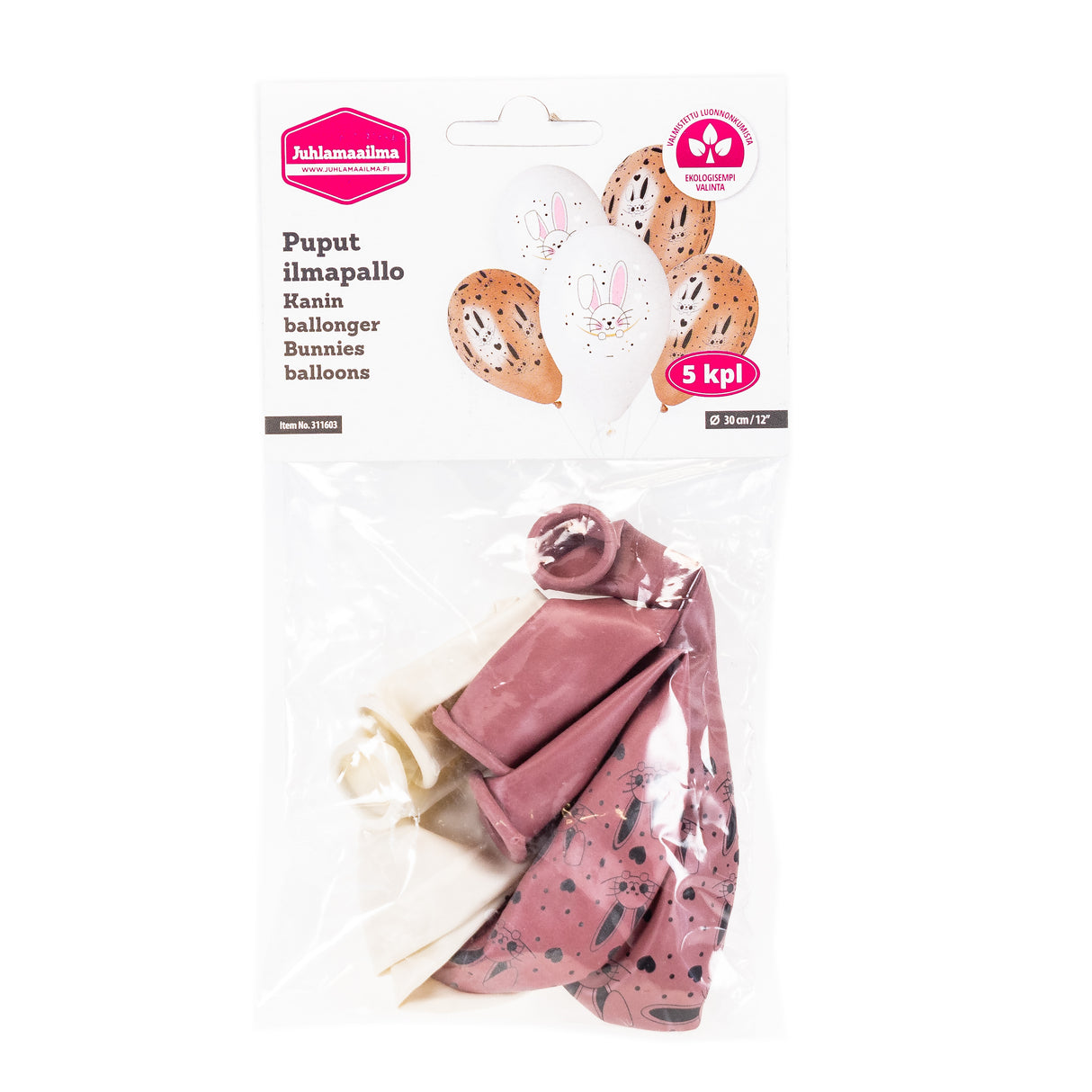 Puput ilmapallo 30 cm 5 kpl/pss
