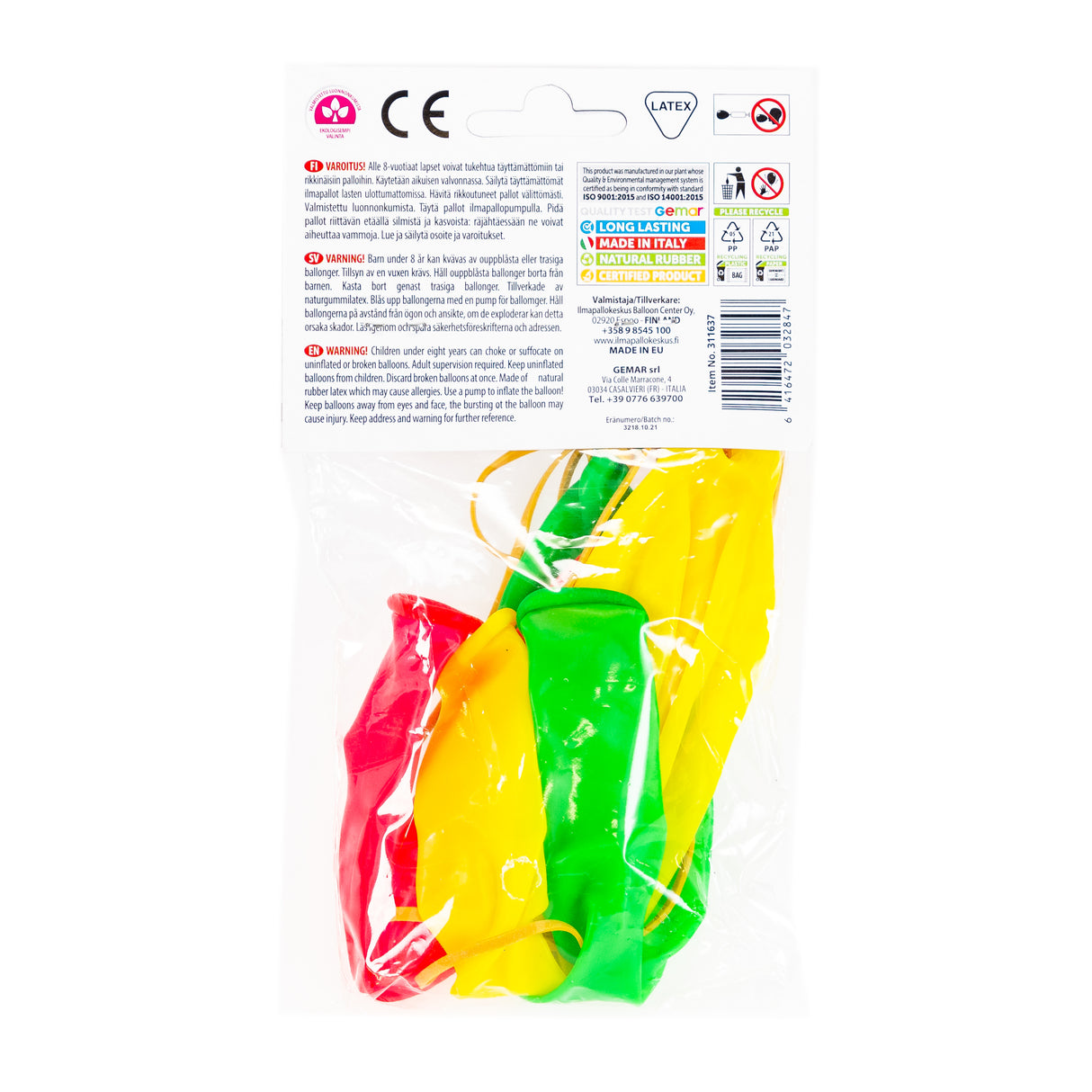 Pomputusilmapallo 3 kpl/pss