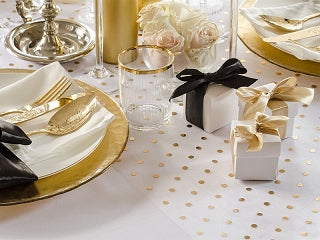 Organza hopea-kulta pilkullinen 900 x 36 cm