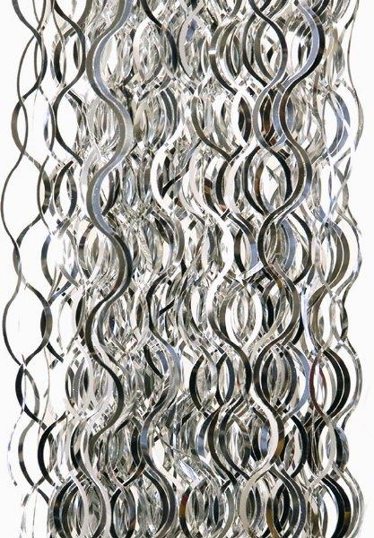 Lameenauha kiharrettu, hopeanvärinen, korkeus 100 cm