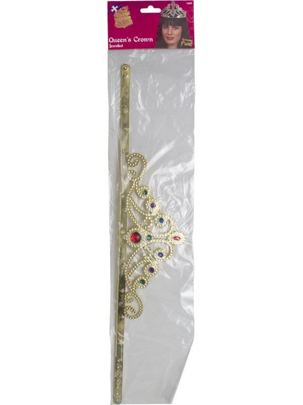 Kruunu kuningattaren kullan tai hopeanvärinen