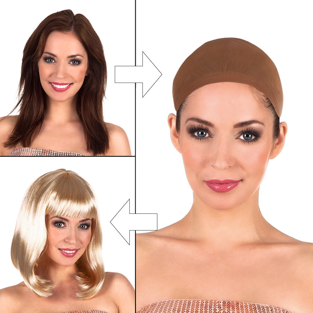 Peruukkisukka, lyhyille ja puolipitkille hiuksille