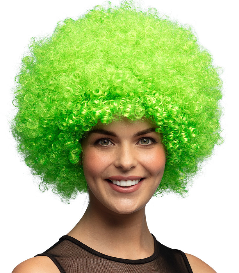 Peruukki afro, vihreä