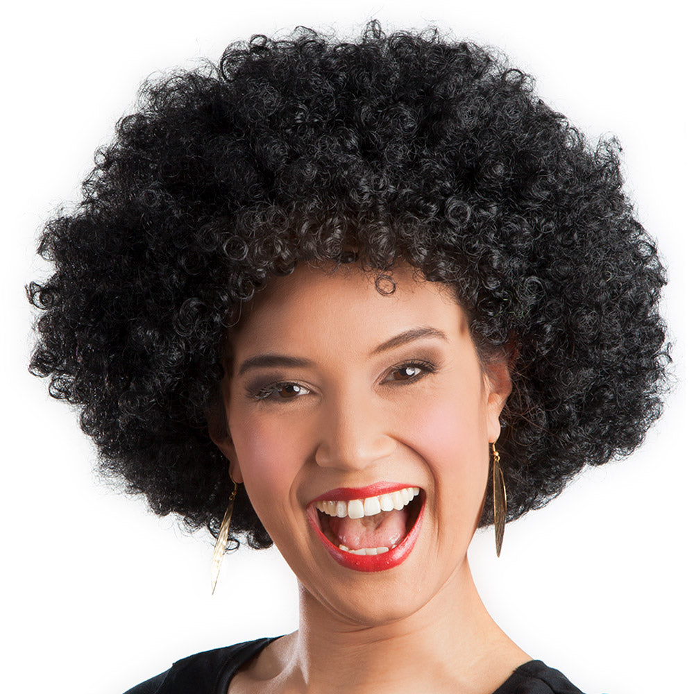 Peruukki afro, musta