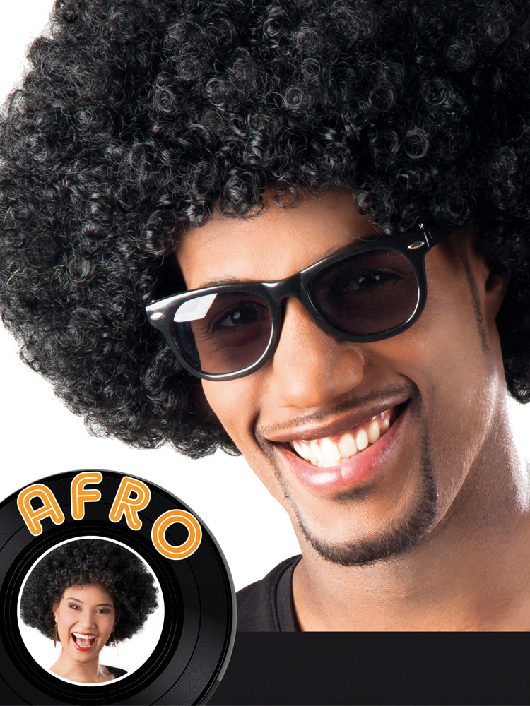 Peruukki afro, musta