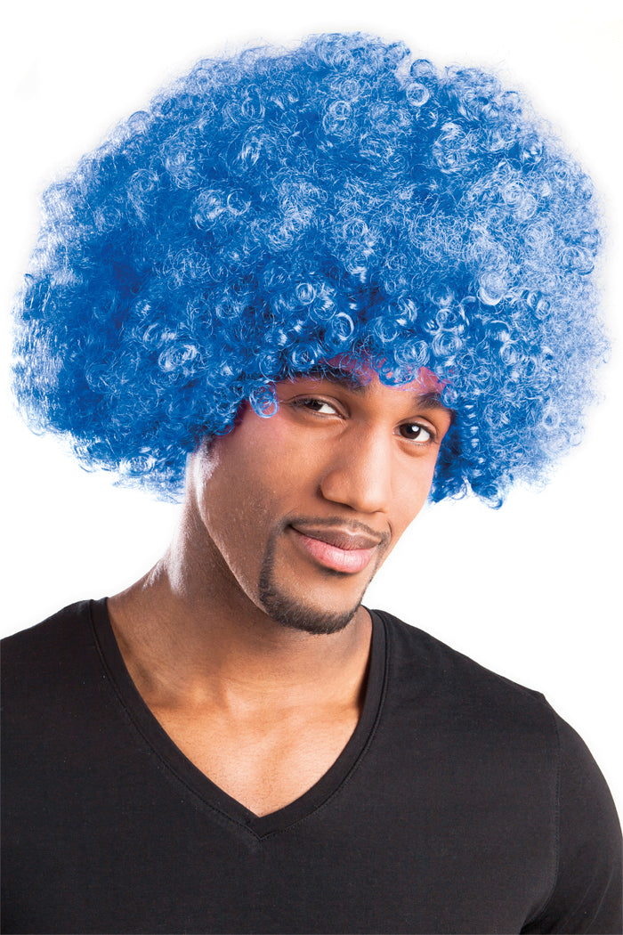 Peruukki afro, sininen