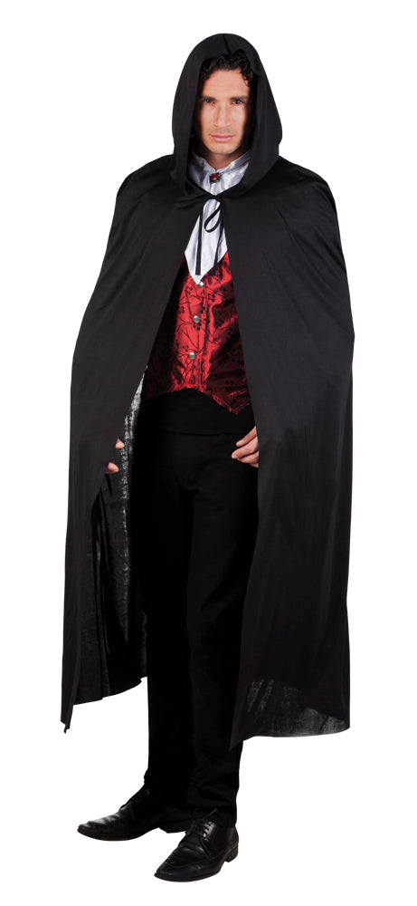 Hupullinen viitta musta 180cm