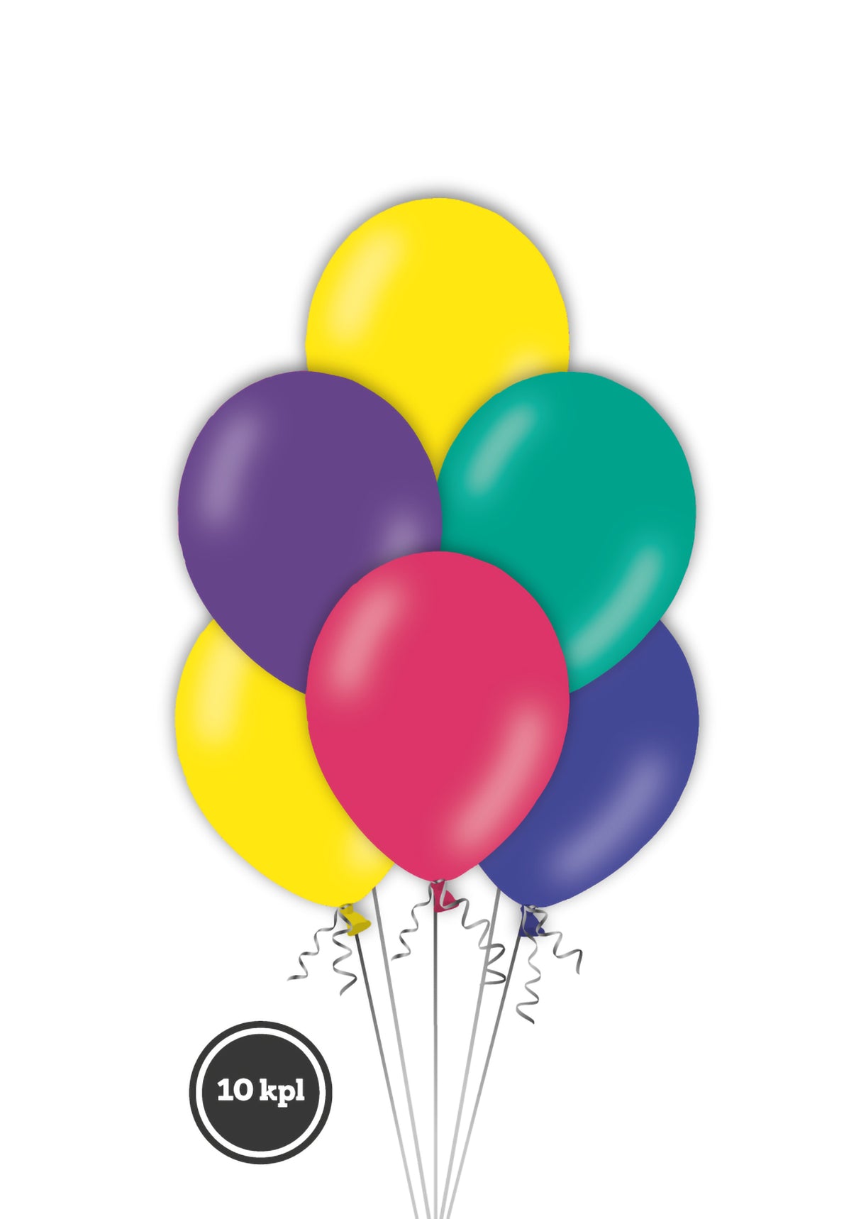 Ilmapallo 28 cm metallinhohtovärisekoitus 10 kpl/pss