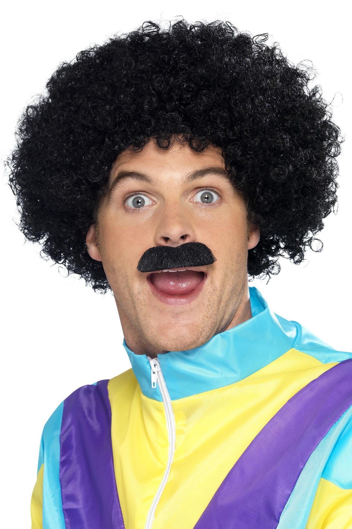 Peruukki ja viikset scouser, musta