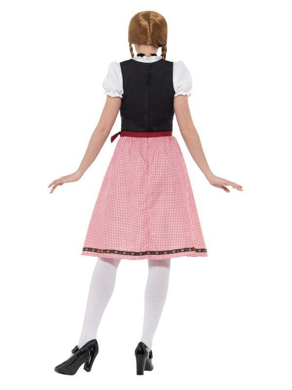 Tirolilaismekko, puna-ruudullinen