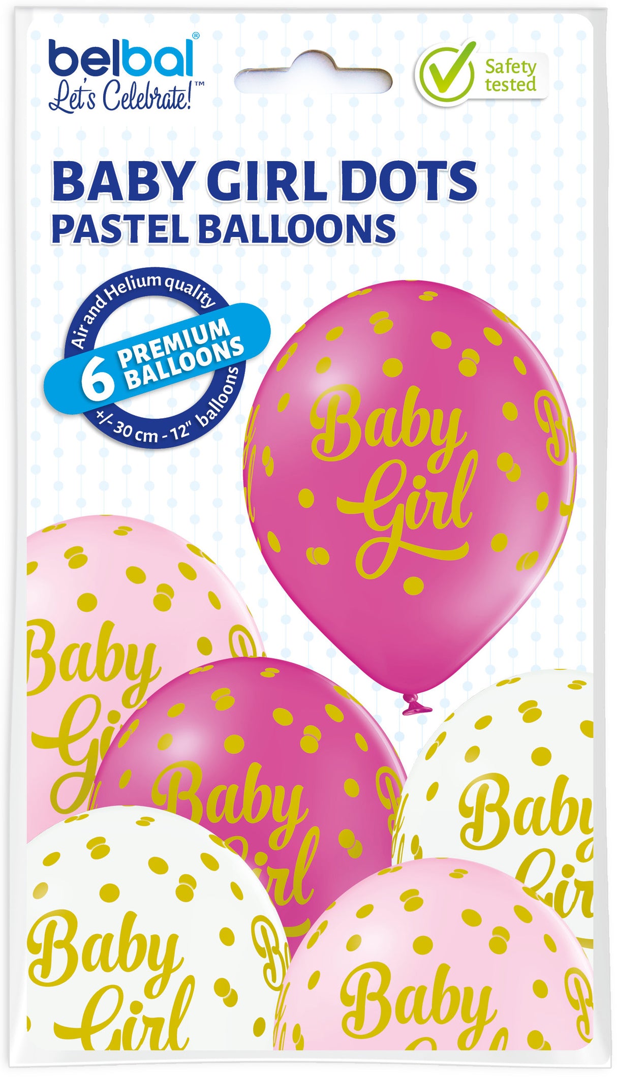 Baby girl ilmapallo 30 cm 6 kpl/pkt