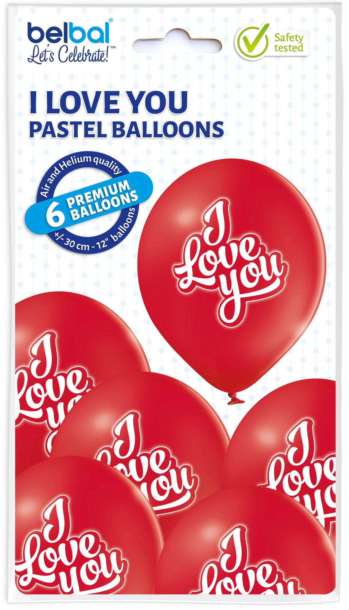 I love you ilmapallo 30 cm punainen 6 kpl/pkt