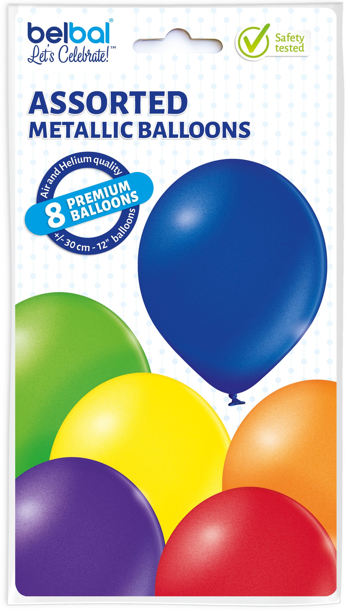 Ilmapallo 30 cm metallinhohtovärisekoitus 8 kpl/pss