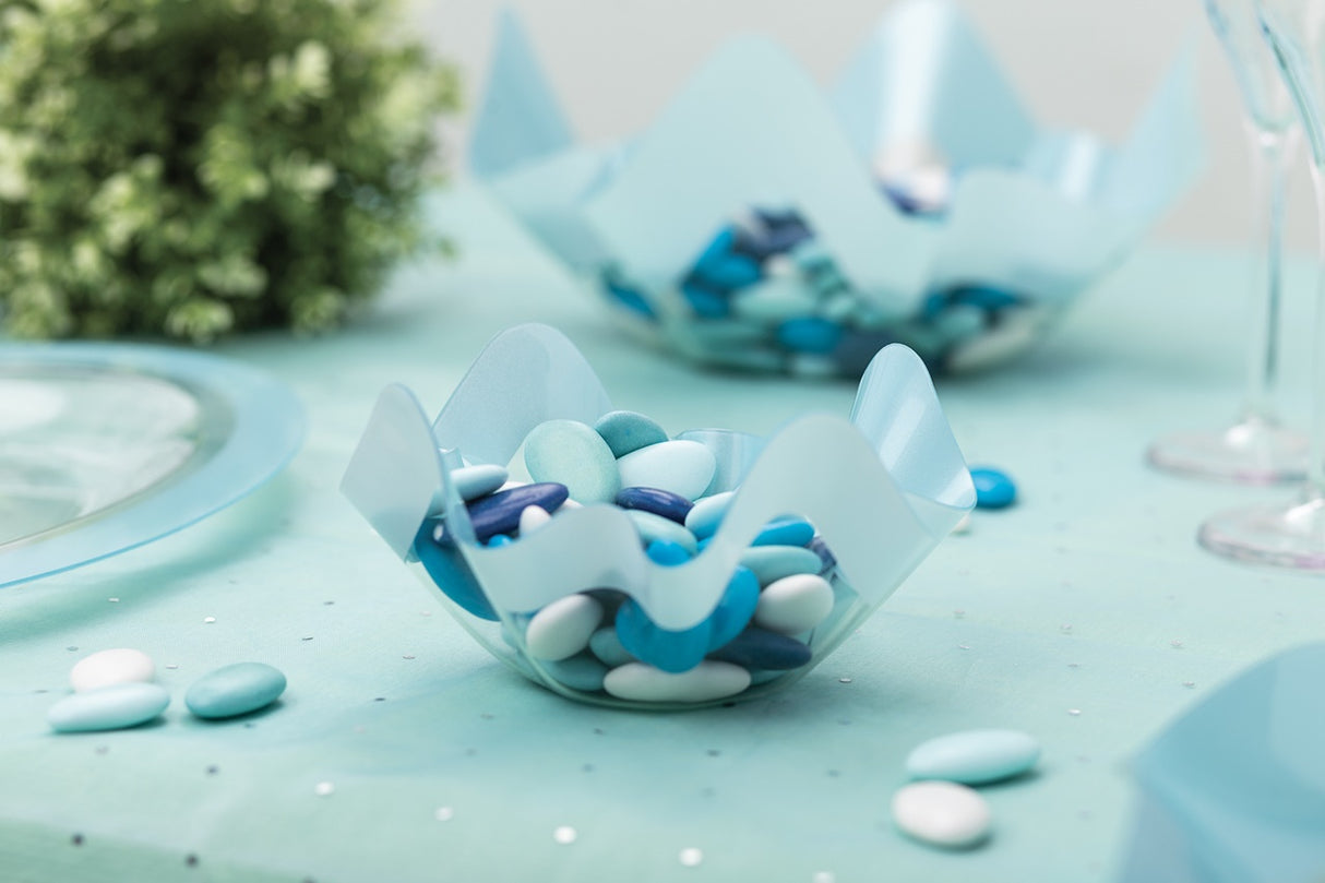 Tarjoilukulho vaaleansininen 13 cm aaltoilevilla reunuksilla