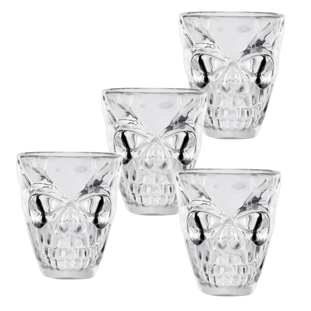 Shottilasi pääkallo 50 ml 4 kpl/pkt