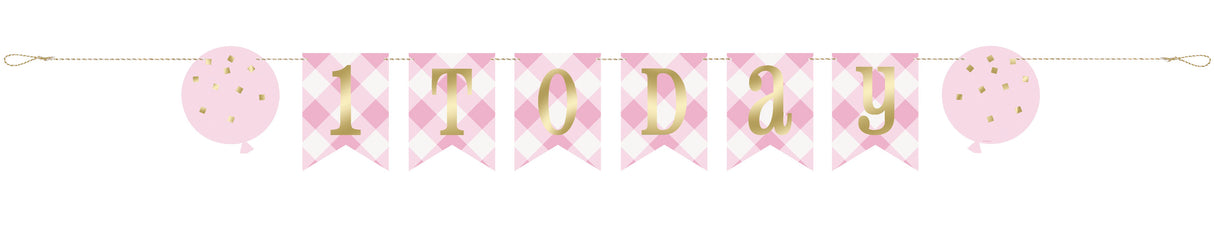 1 vuotta viirinauha vaaleanpunainen 1,8 m