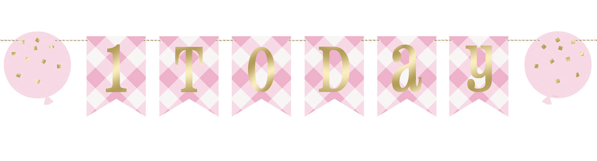 1 vuotta viirinauha vaaleanpunainen 1,8 m