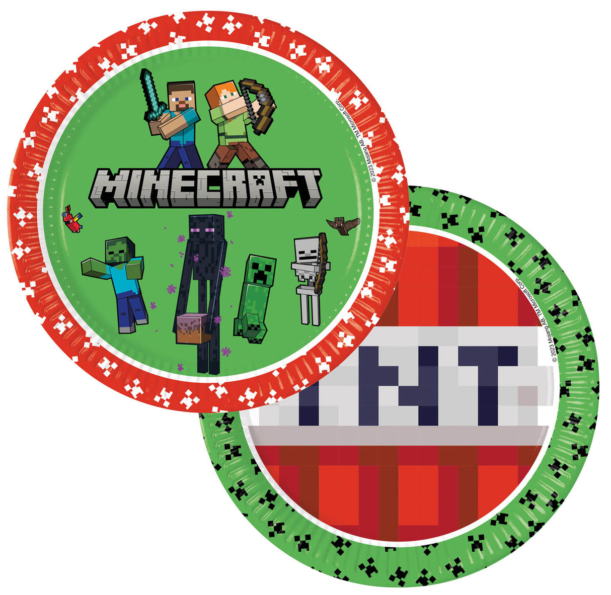 Minecraft suuri pahvilautanen 23 cm 8 kpl/pkt