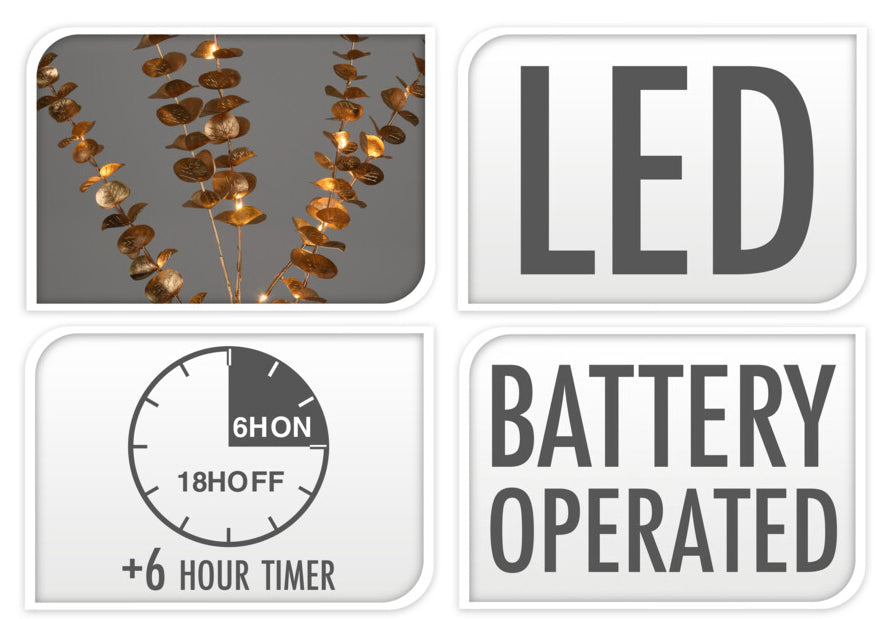 Valo-oksa hopeanvärinen 16 LED 1 kpl (2 eri mallivaihtoehtoa)