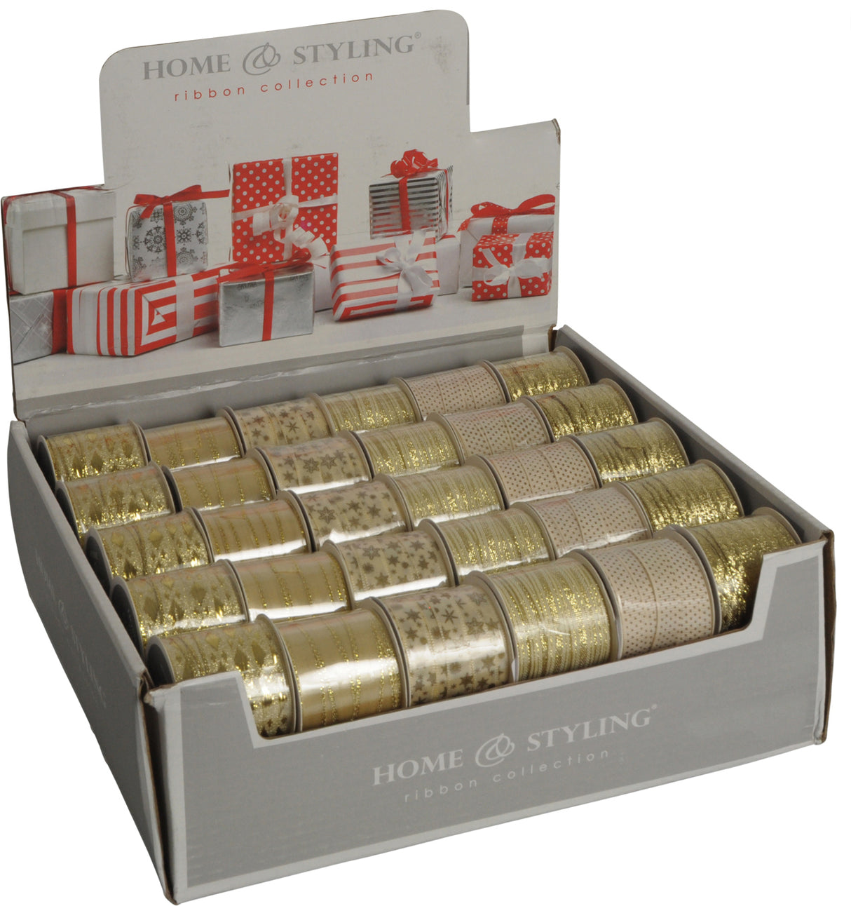 Lahjanauha jouluaiheet 1 rll/pkt (1 cm x 5 m), lajitelmatuote 6 erilaista