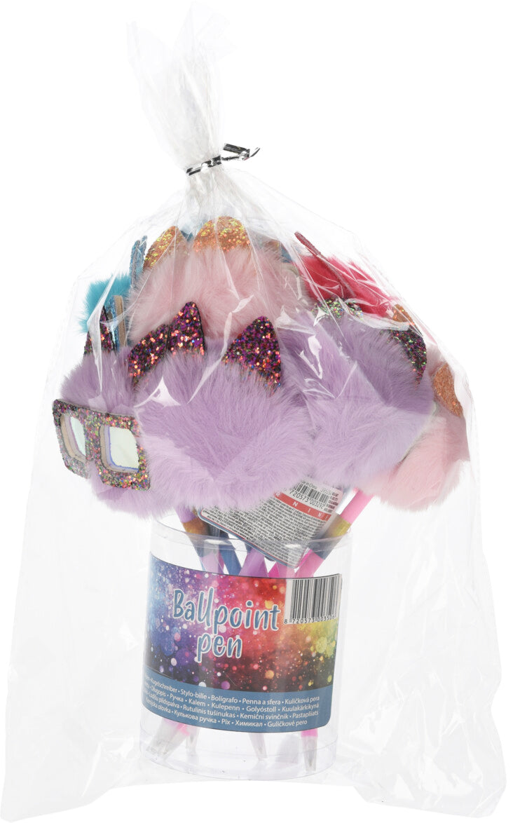 Kuulakärkikynä pörröinen, lajitelmatuote 4 erilaista