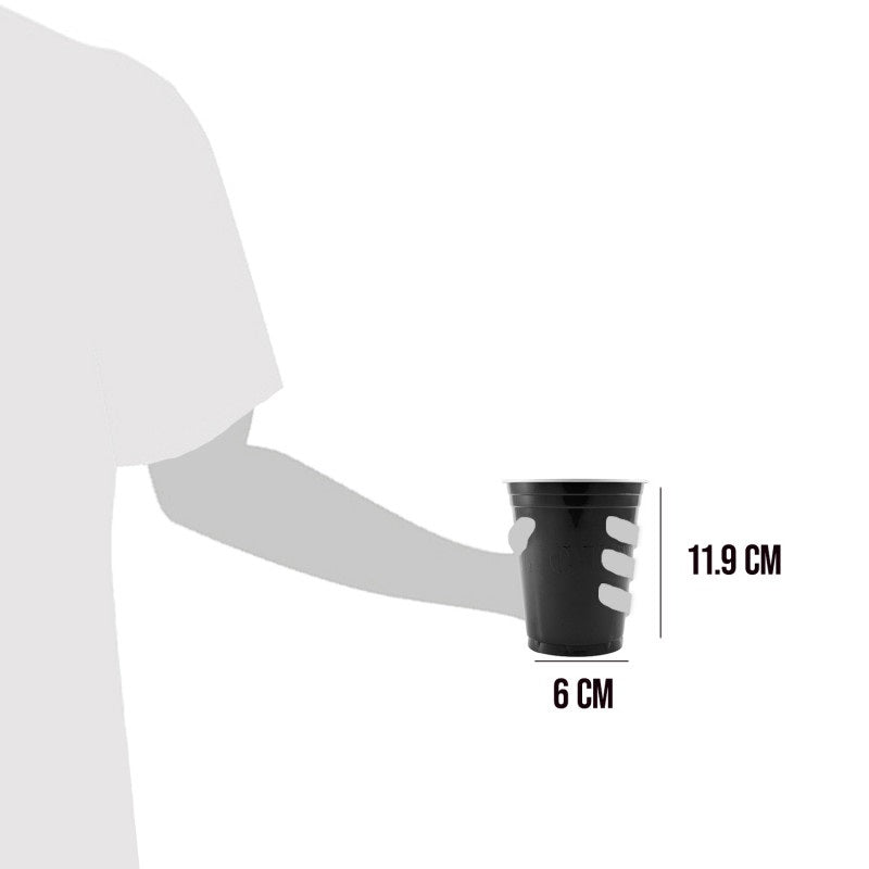 Muovimuki konepestävä musta 530 ml 20 kpl/pkt