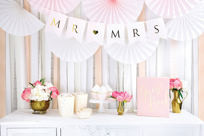 Viirinauha Mr sydän Mrs valkoinen 15 x 85 cm