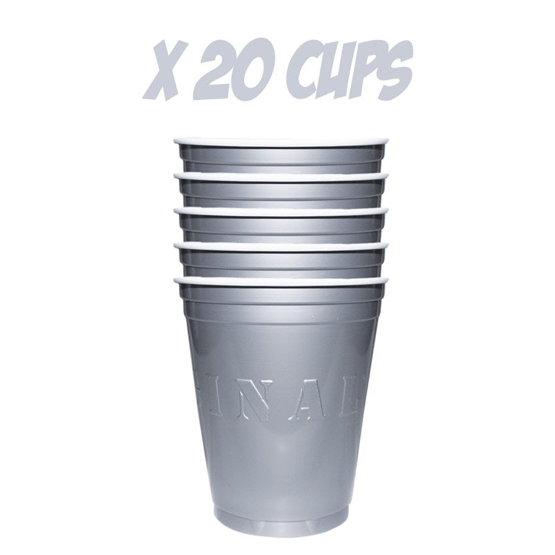 Muovimuki konepestävä hopeanvärinen 530 ml 20 kpl/pkt