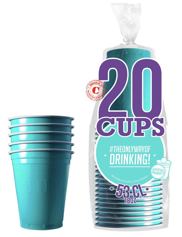 Muovimuki konepestävä turkoosi 530 ml 20 kpl/pkt