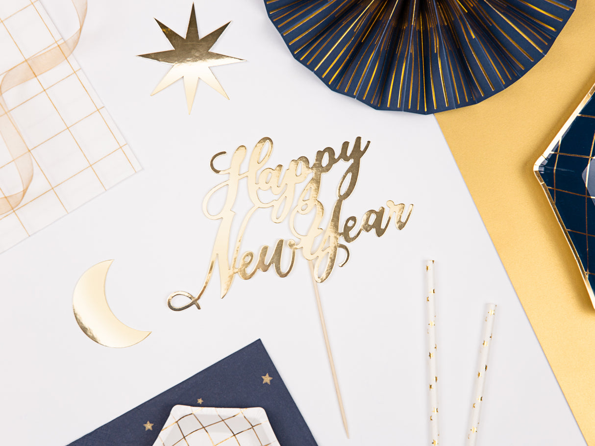 Kakunkoriste Happy New Year kullanvärinen