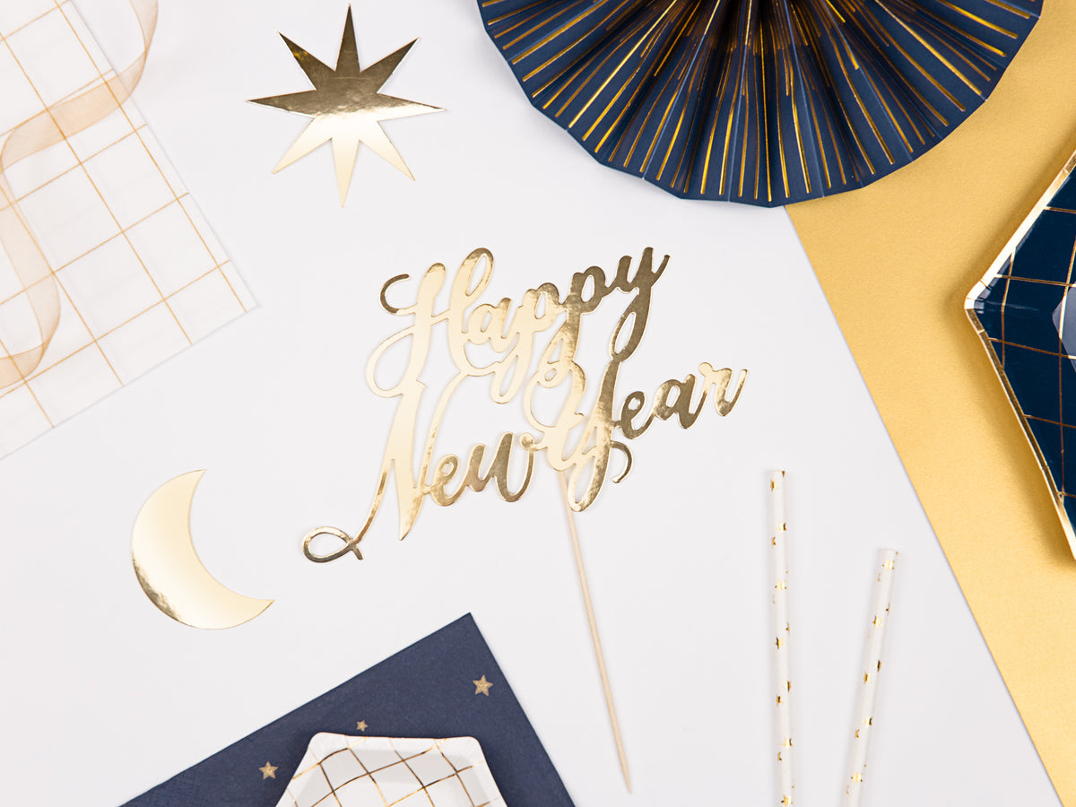 Kakunkoriste Happy New Year kullanvärinen