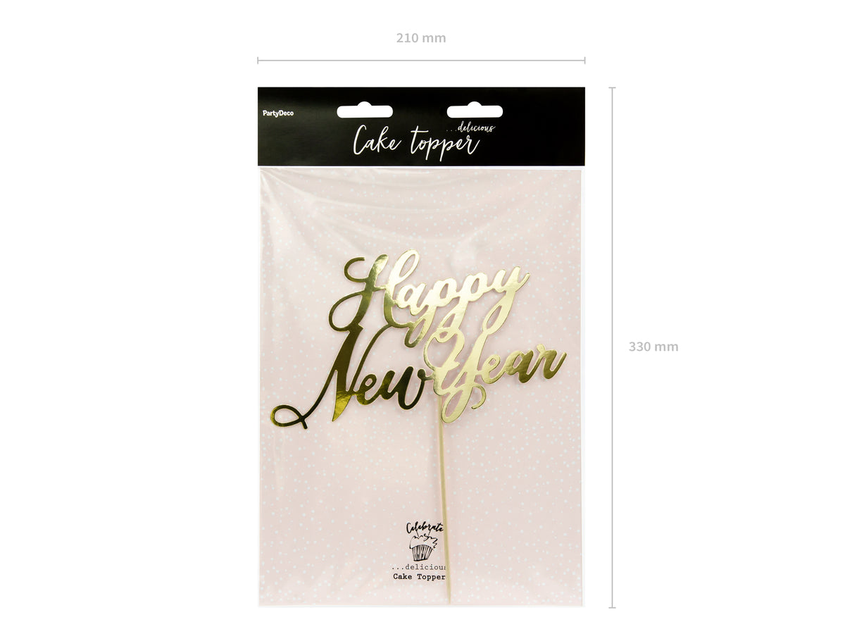 Kakunkoriste Happy New Year kullanvärinen