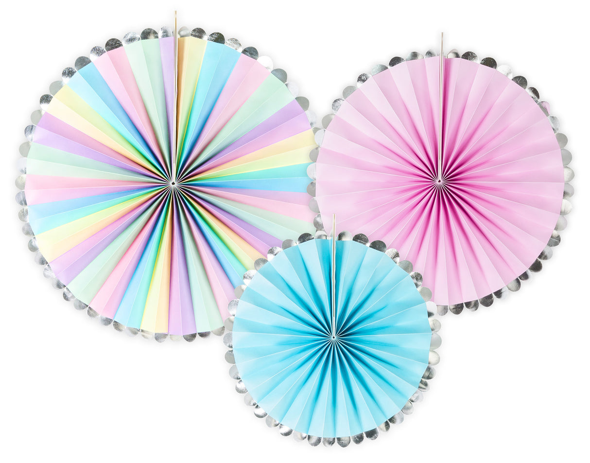 Paperiviuhkakoriste pastellivärit 3 kpl/pkt