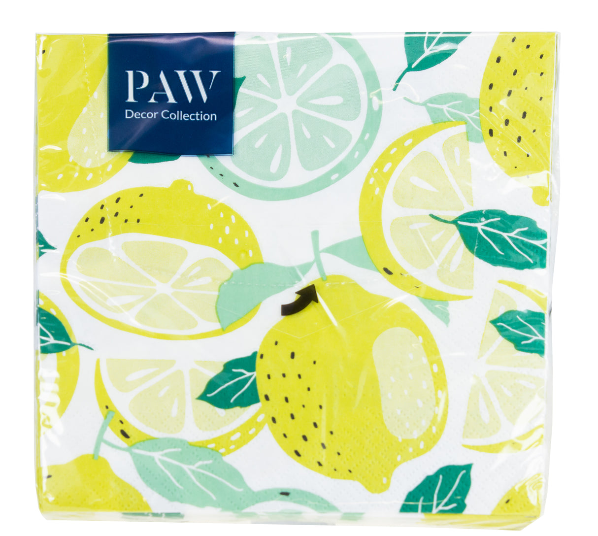 Suuri lautasliina 33 x 33 cm sitruuna 20 kpl/pkt