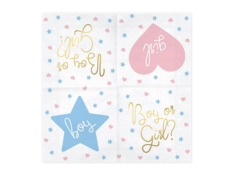 Boy or Girl suuri lautasliina 20 kpl/pkt