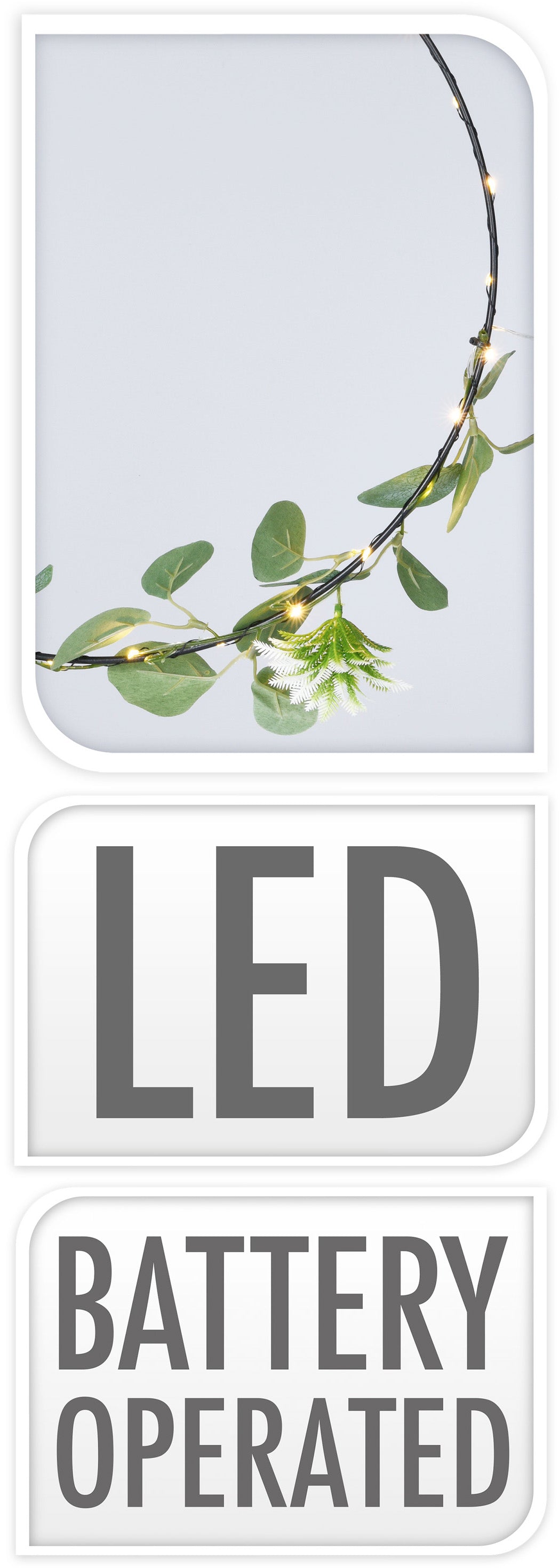 Koristerengas led-valoilla musta 42 cm