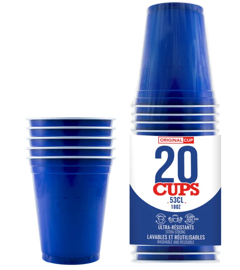 Muovimuki konepestävä sininen 530 ml 20 kpl/pkt