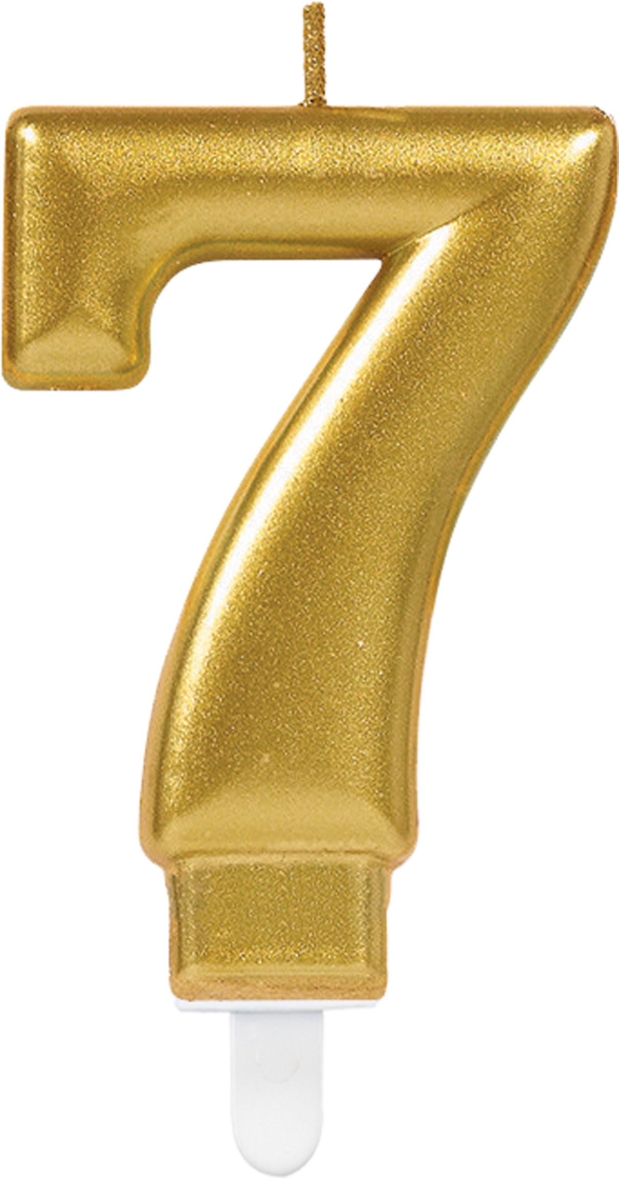 Numerokynttilä 7 kullanvärinen