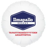 Mainosfoliopallo 45 cm, 2-väripainatus, 2-puoleinen painatus