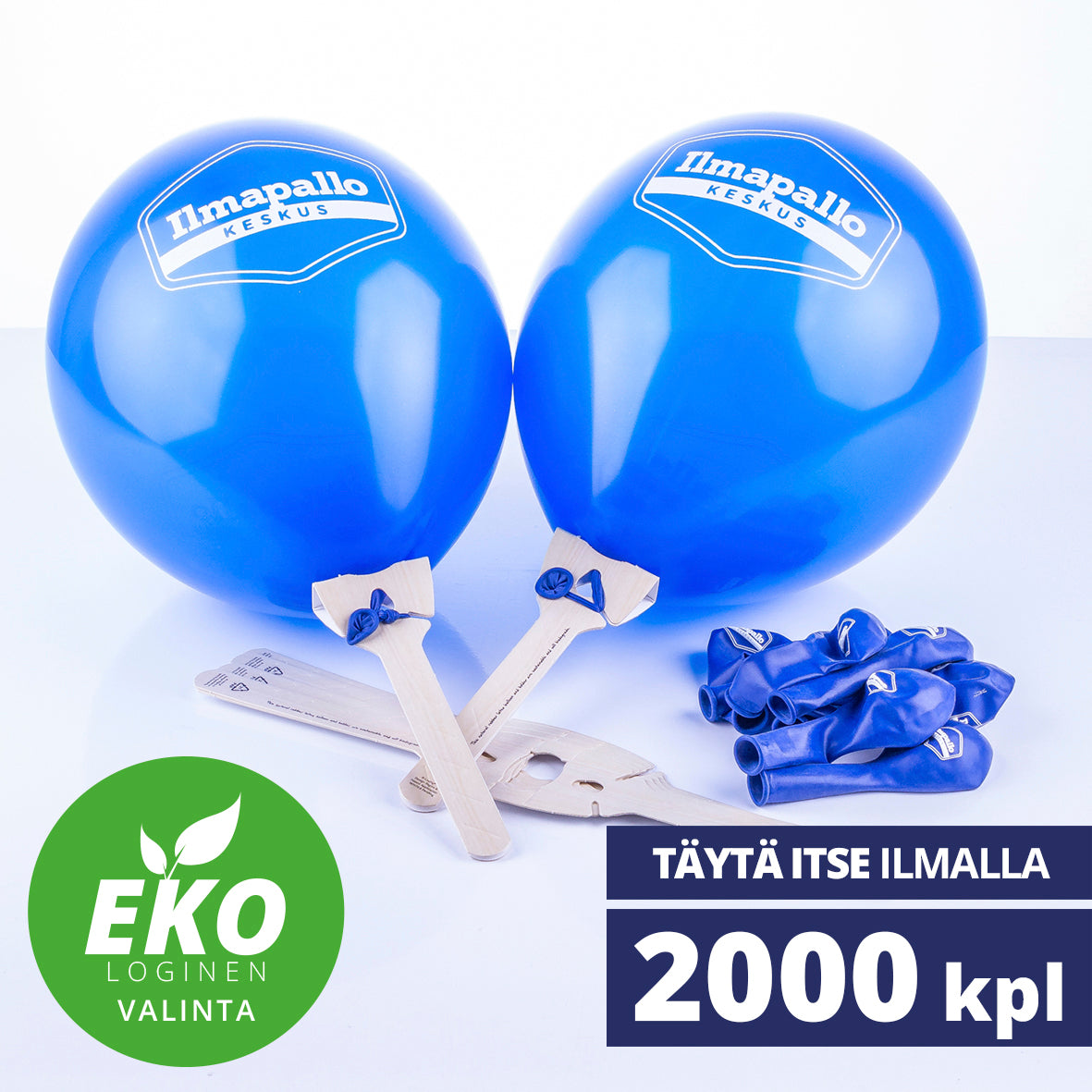 2000 mainospalloa ilmatäyttöön, 1-väripainatus EKO