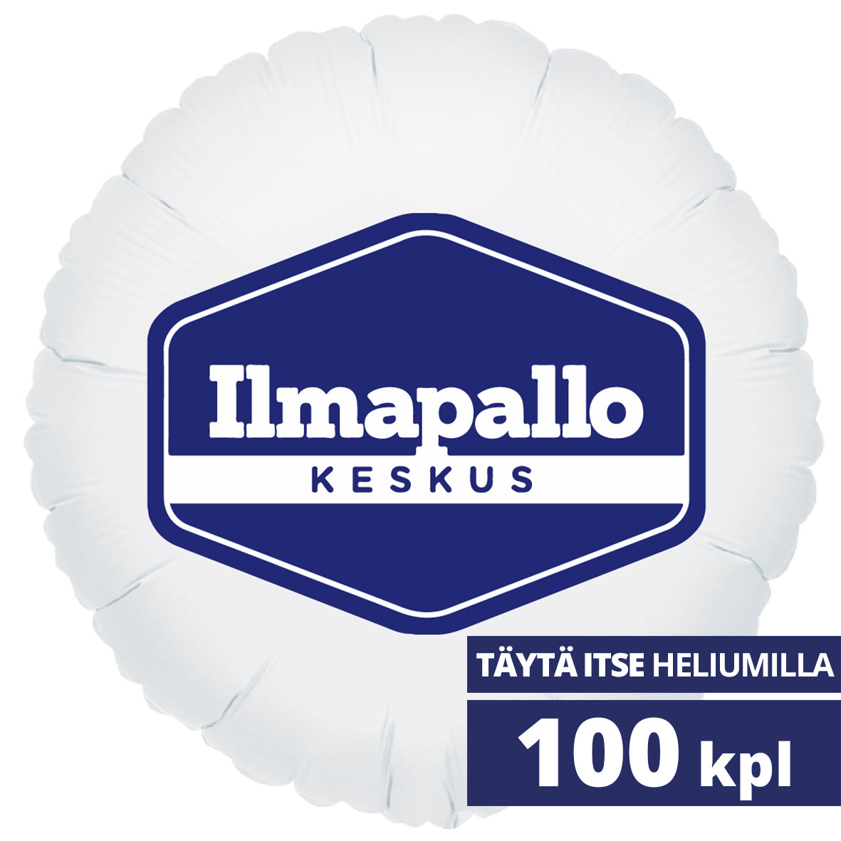 100 mainosfoliopalloa heliumkaasulla, 1-väripainatus