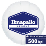 500 mainosfoliopalloa heliumkaasulla, 1-väripainatus