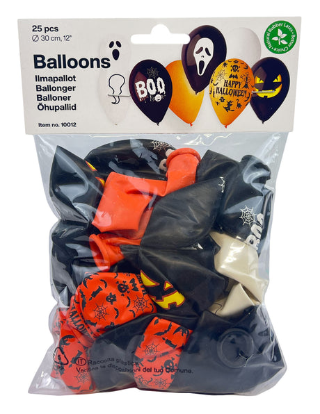 Ilmapallo Halloween sekoitus 25 kpl/pss