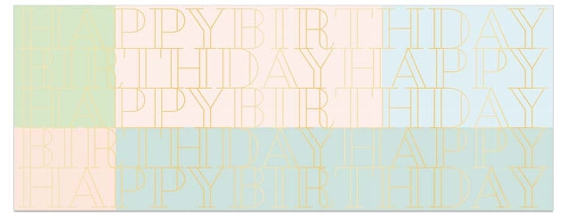 Onnittelukortti 21 x 8 cm - Happy Birthday