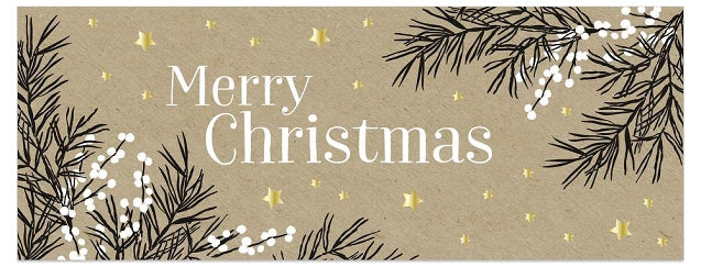 Joulukortti 21 x 8 cm - Merry Christmas